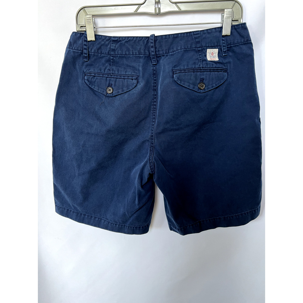 LRL Ralph Lauren Women's Navy Blue 8.5" Flat Front Shorts Size‎ 6 - Picture 2 of 7